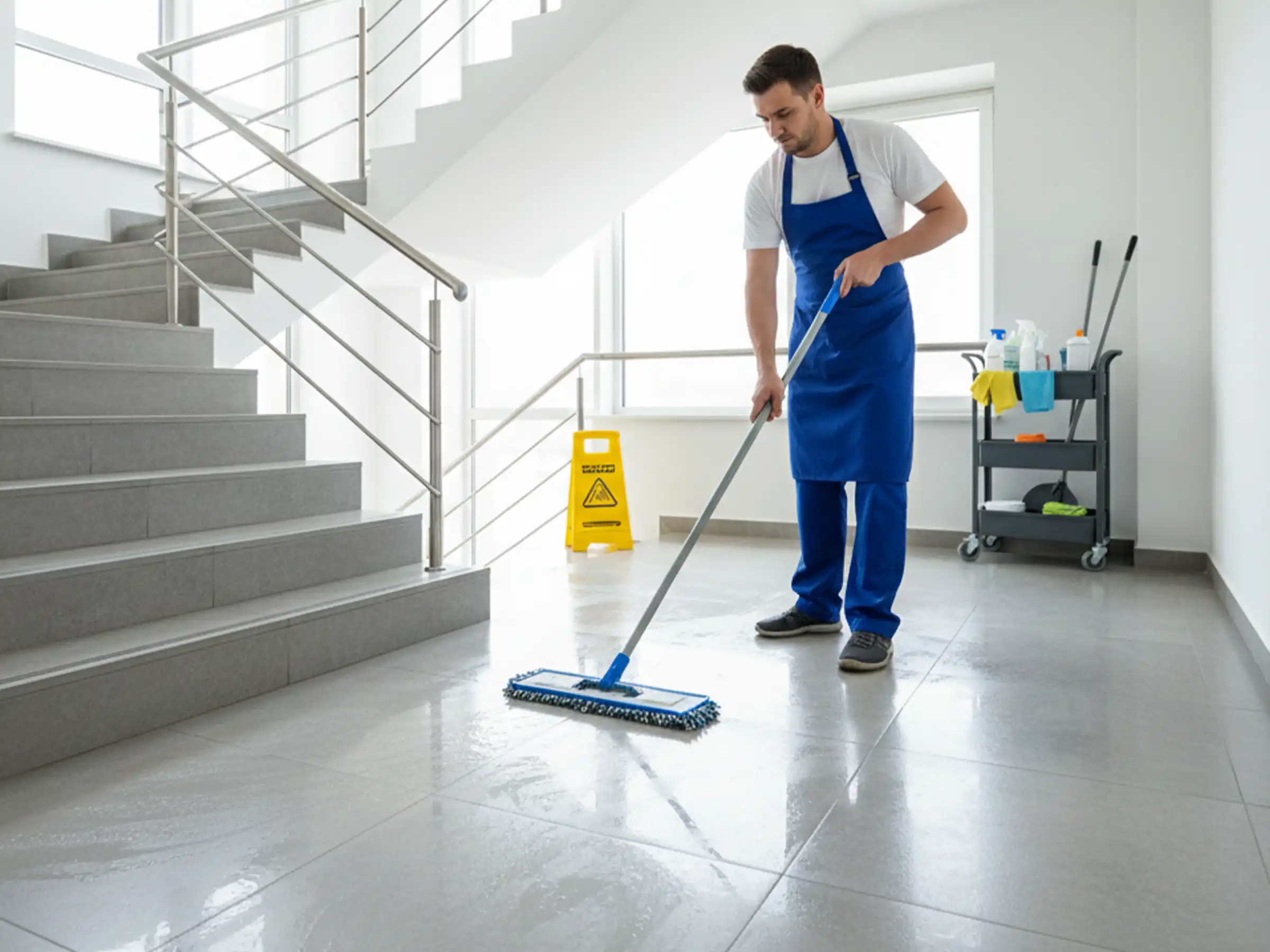 Zuverlässige Treppenhausreinigung für Gewerbeobjekte in Wien